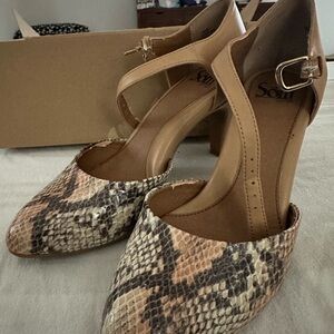 Sofft Multi-Tone Snake Print Heels